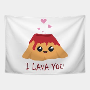 I Lava You Vulcano Hearts Tapestry