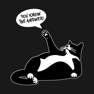 Lazy cat slogan T-Shirt