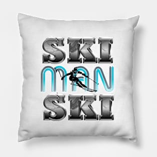 Ski Man Ski Pillow