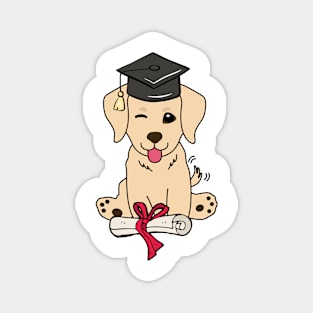 Funny dog is graduating Magnet