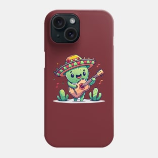 cute cactus playing guitar Phone Case