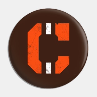 Cleveland C, vintage - brown Pin