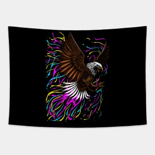 Tribal eagle splashing Tapestry