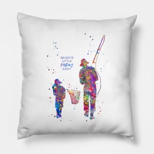 Father and son fishing Pillow