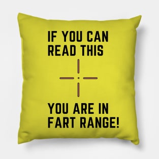 If you can read this you are in fart range! Pillow
