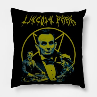 LINCOLN PARK Metal Band Alternate Universe Parody (Green) Pillow