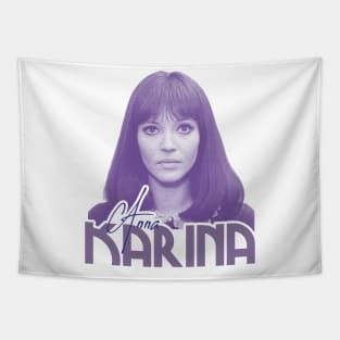 Anna Karina ))(( Avant Garde Film Actress Tribute Tapestry