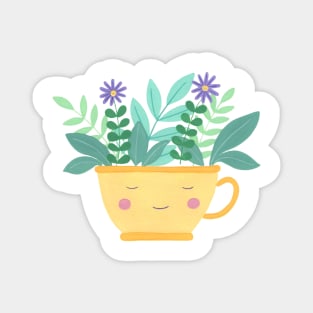 Flowers in a teacup Magnet