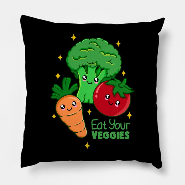 Eat Your Veggies Pillow by Kimprut