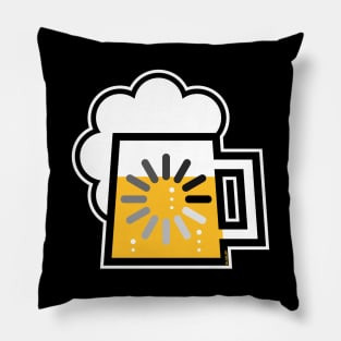 Beer Loading (Drinking In Progress / Icon / | ) Pillow