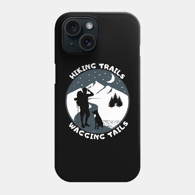 Hiking Trails Wagging Tails Phone Case by NeoVice