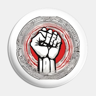 Empowerment Fist A Call to Fight & Uplift Pin