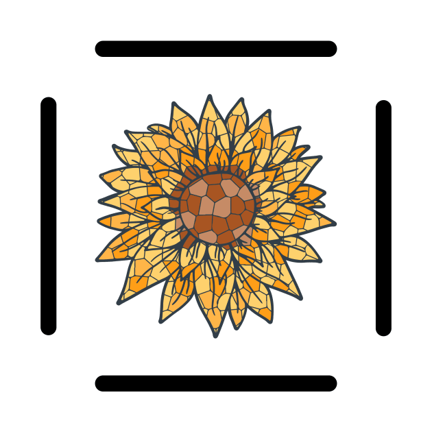 Sunflower Flora Positive Flora Vintage Mosaic Established by Flowering Away