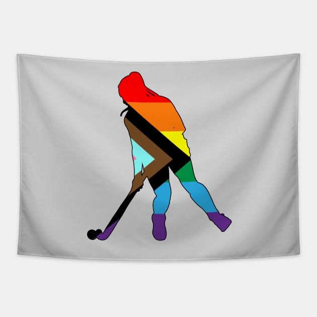 Field Hockey: Queer Pride Tapestry by ziafrazier