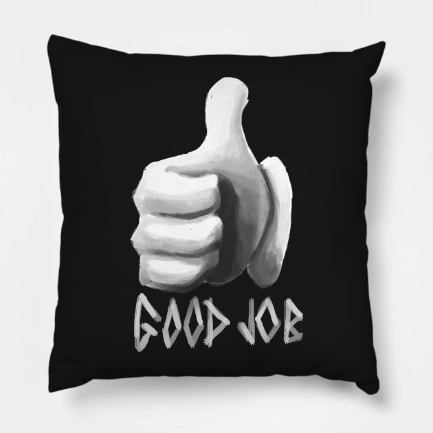 Good Job Thumbs Up Pillow by My_Coworker