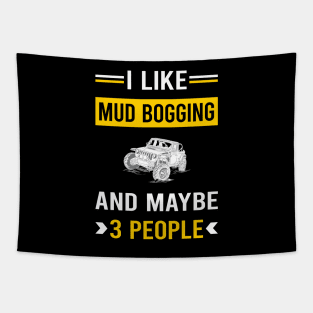 3 People Mud Bogging Mudding Tapestry