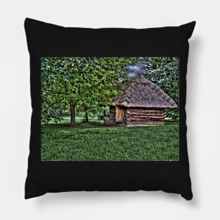 village building painting, oil painting, nature Pillow