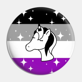 Asexual Sparkle Unicorn Pin