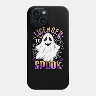 Halloween Licensed To Spook Ghost Spooky Phone Case