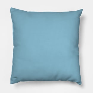 Solid Blue Pool Dusty Blue Monochrome Minimal Design Pillow