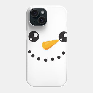 Christmas Snowman, White Snowman, Carrot Nose Phone Case