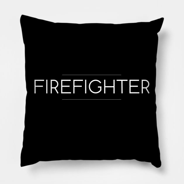 Firefighter Minimalist Design Pillow by Studio Red Koala