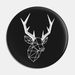 Geometric Light Line Stag Head Pin