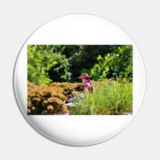 Lady In The Garden Pin