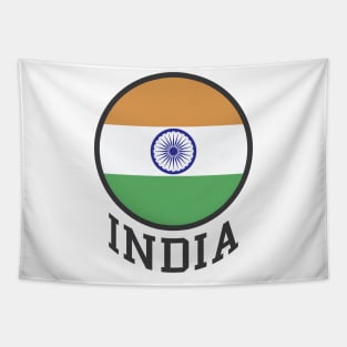 India Flag Logo Tricolor with Ashoka Chakra Desi Indian Tapestry