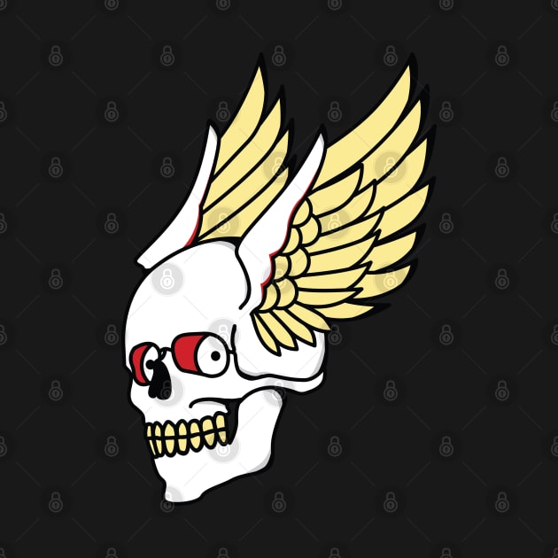 skull with wings by dayouths