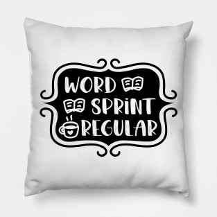 Word Sprint Regular - Writing Typography Pillow