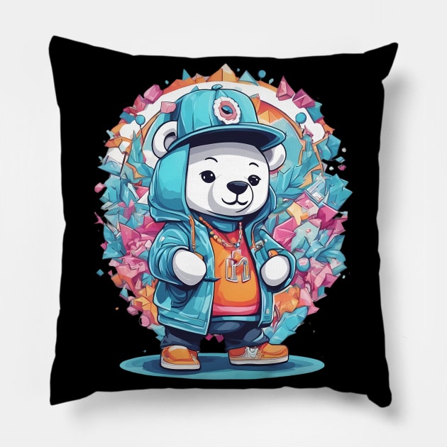 DJ Bear Pillow by animegirlnft