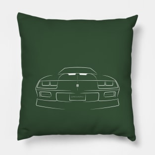 Chevy Camaro IROC-Z - front stencil, white Pillow