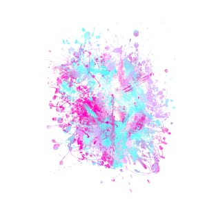 Abstract Vibrant Multicolor Brush Strokes and Splatters 10 T-Shirt