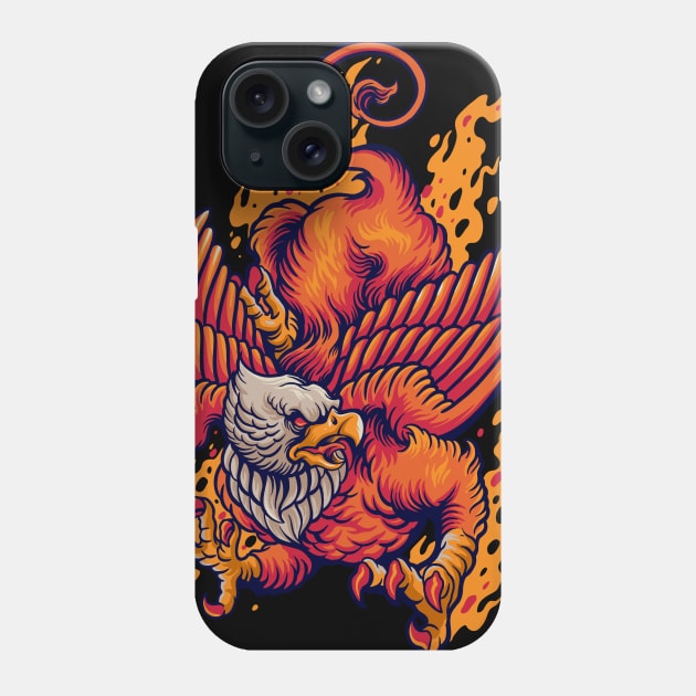 Mythical eagle head Chinese creature symbol culture vintage Phone Case by SpaceWiz95