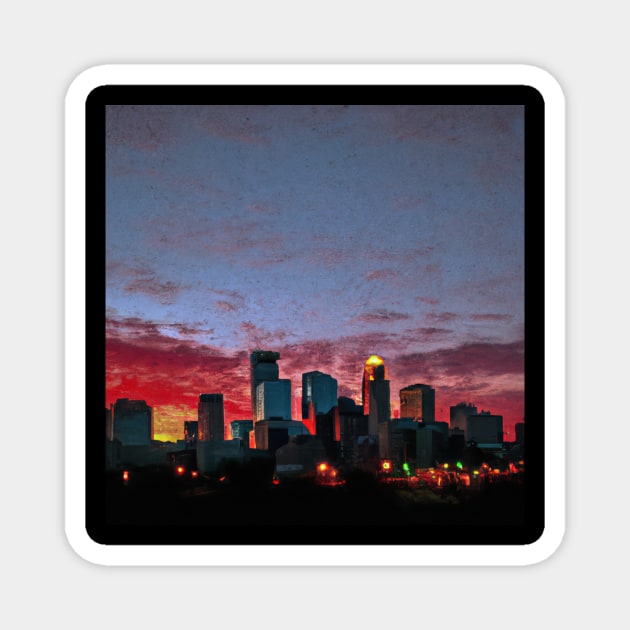 Minneapolis Skyline Magnet by Starbase79