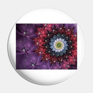 Floral Fractal Firework Pin