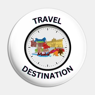 Travel to Madrid Pin