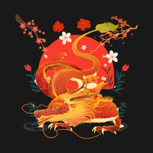 Retro Chinese New Year Dragon T-Shirt