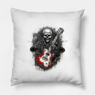 Hard Rock Metal Grunge style art Pillow