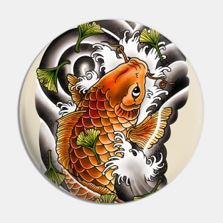 Ginkgo Koi fish Pin