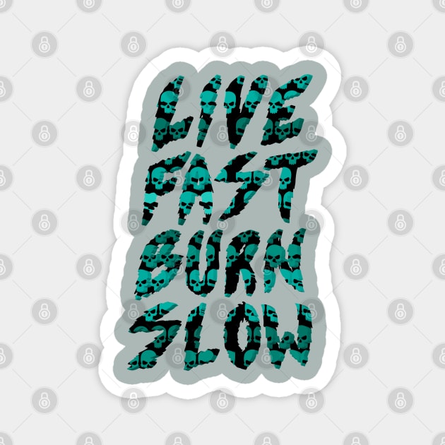 Live Fast Burn Slow Magnet by BeeryMethod