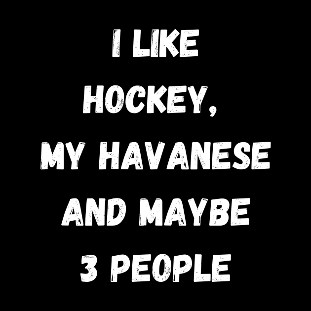 I LIKE HOCKEY, MY HAVANESE AND MAYBE 3 PEOPLE by Giftadism