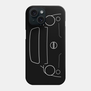 Zastava 750 classic car white outline graphic Phone Case