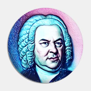 Johann Sebastian Bach Snowy Portrait | Johann Sebastian Bach Artwork 12 Pin