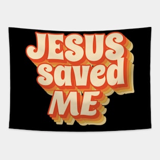 Jesus Saved Me - Retro vintage typo Tapestry