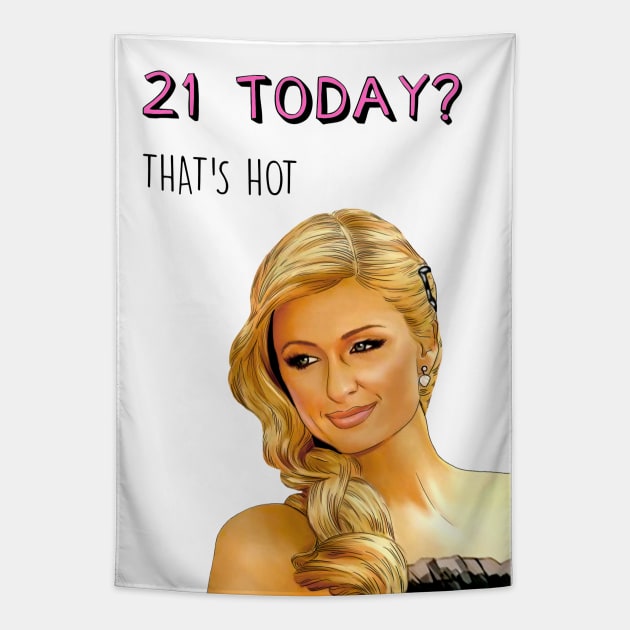 21 PARIS HILTON Tapestry by Poppy and Mabel