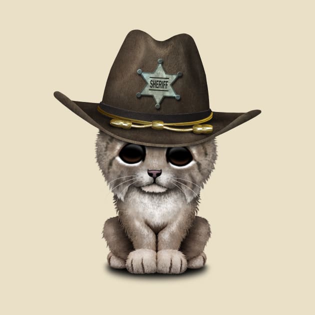 Cute Baby Lynx Cub Sheriff by jeffbartels