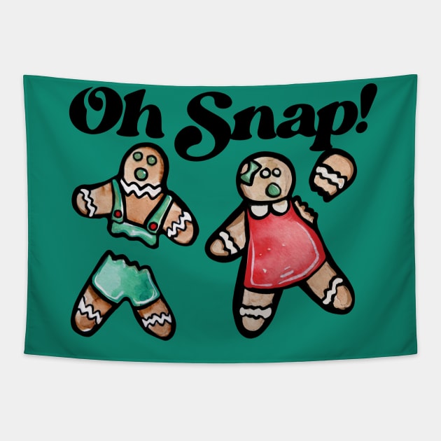 Oh Snap Gingerbread Cookies Tapestry by bubbsnugg