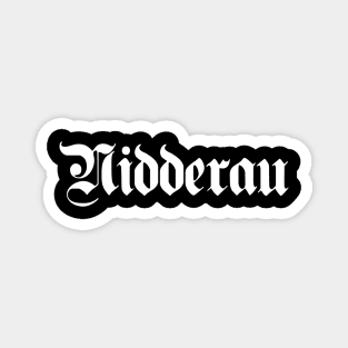 Nidderau written with gothic font Magnet